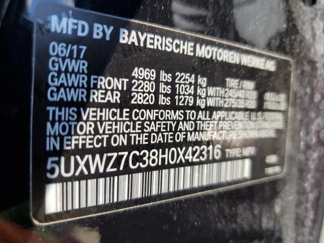 5UXWZ7C38H0X42316 BMW X3 Sdrive28i