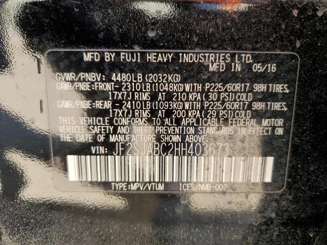 JF2SJABC2HH403673 Subaru Forester 2.5i