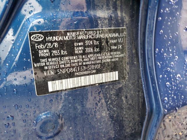 5NPD84LF3JH328907 Hyundai ELANTRA SEL