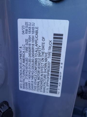5FPYK3F59PB036337 Honda Ridgeline Rtl
