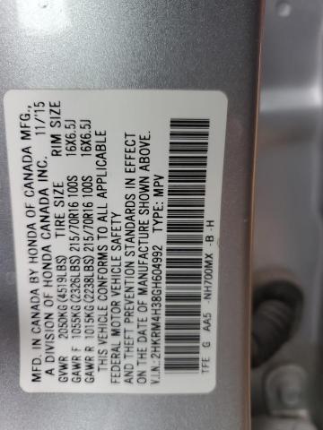 2HKRM4H38GH604992 Honda CR-V LX