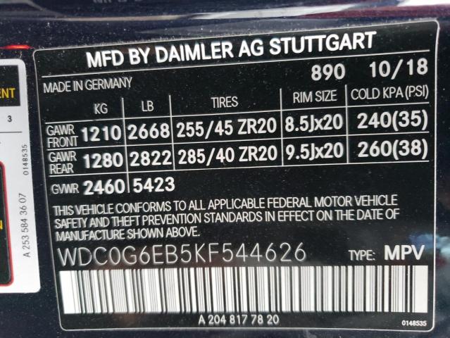 WDC0G6EB5KF544626 Mercedes-Benz Glc 43 4matic Amg