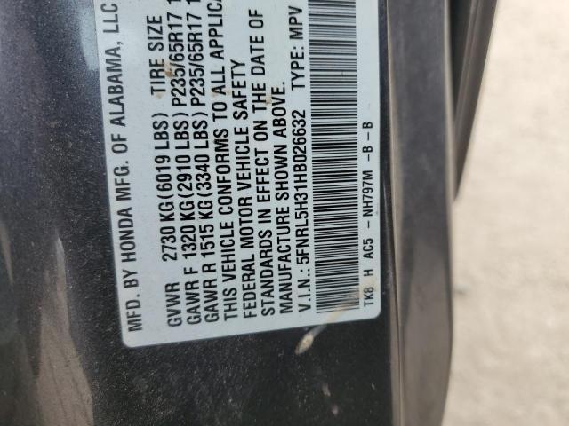 5FNRL5H31HB026632 Honda ODYSSEY SE