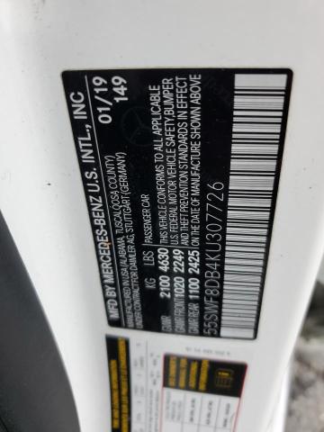 55SWF8DB4KU307726 Mercedes-Benz C 300