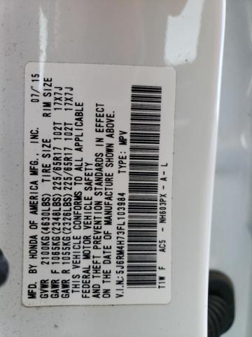 5J6RM4H73FL103984 Honda CR-V EXL
