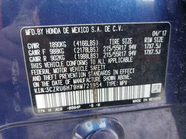 3CZRU6H79HM721954 Honda Hr-v Exl