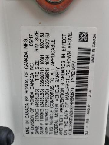 2HKRW2H92HH643971 Honda Cr-v Touring
