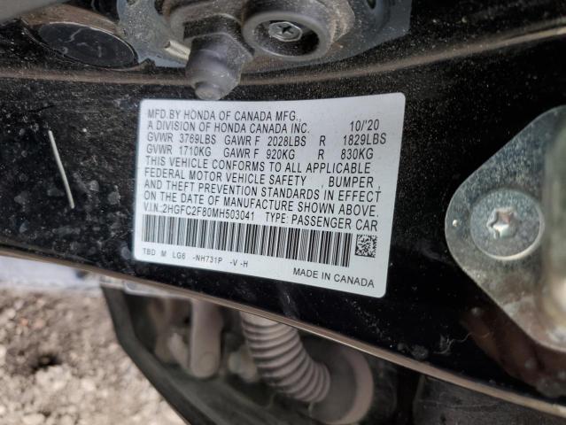2HGFC2F80MH503041 Honda Civic Sport