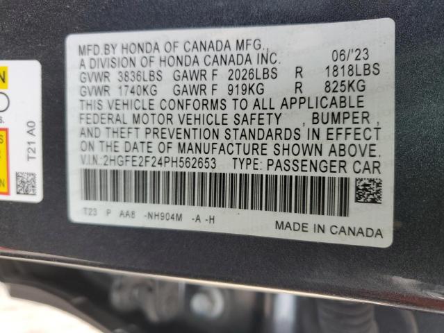 2HGFE2F24PH562653 Honda Civic Lx