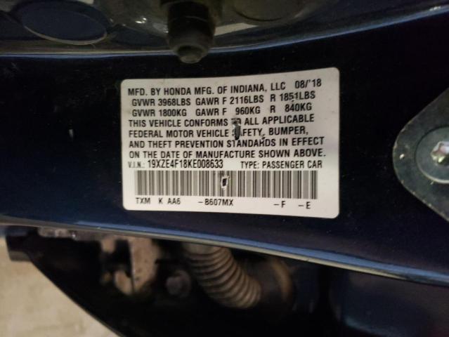 19XZE4F18KE008633 Honda Insight Lx