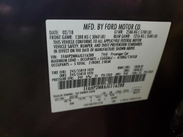 1FAHP2MK6JG116288 Ford Taurus Police Interceptor