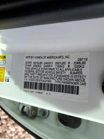 1HGCV3F47KA021663 Honda Accord Hybrid Ex