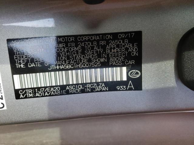 JTHHA5BC1H5007525 Lexus RC 200T
