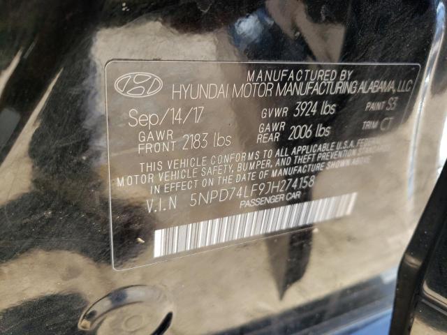 5NPD74LF9JH274158 Hyundai ELANTRA SE