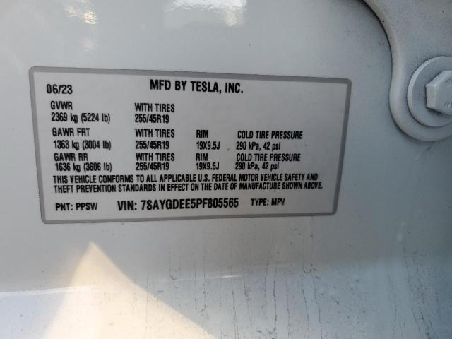 7SAYGDEE5PF805565 Tesla Model Y