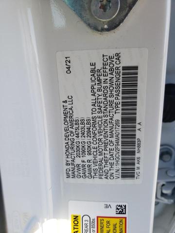 1HGCV2F94MA017269 Honda Accord Touring