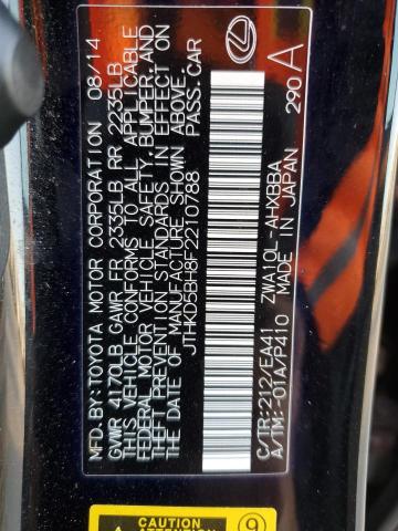 JTHKD5BH8F2210788 Lexus CT 200