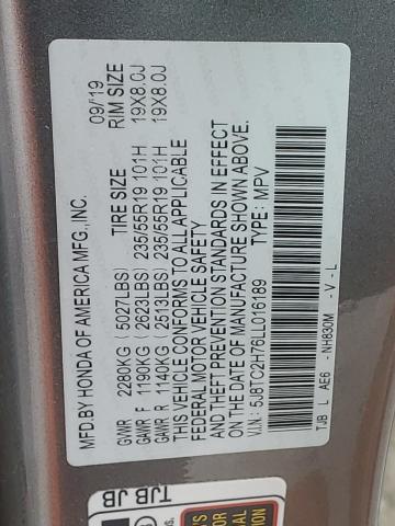 5J8TC2H76LL016189 Acura Rdx Advance