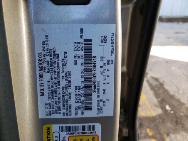 3FA6P0HD2HR404948 Ford FUSION SE