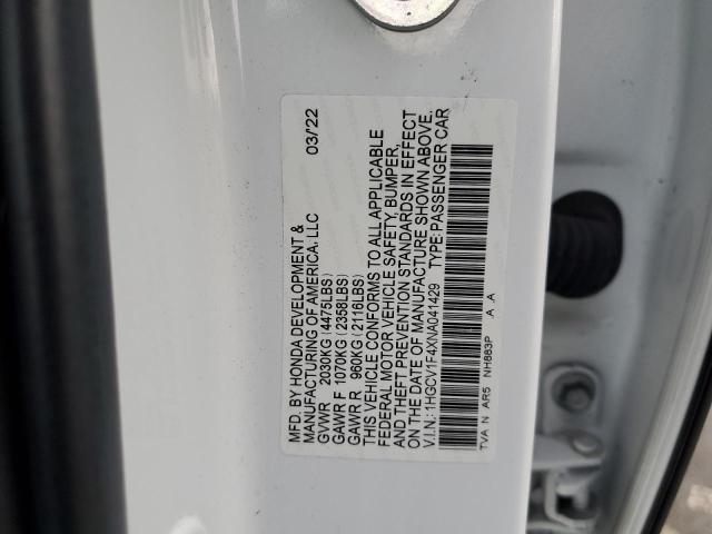 1HGCV1F4XNA041429 Honda Accord Sport Se