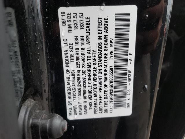 7FARW2H97KE035597 Honda Cr-v Touring
