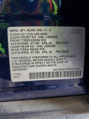 WA1BCBFZ4PP021219 Audi Q4 E-tron Premium Plus