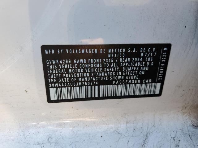 3VW447AU6JM250774 Volkswagen GTI S/SE