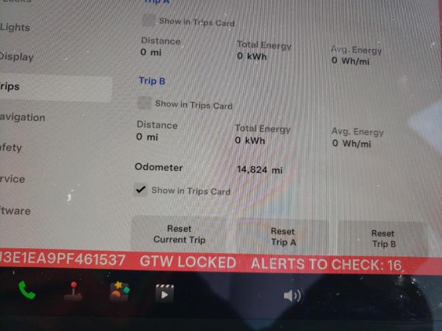 5YJ3E1EA9PF461537 Tesla MODEL 3