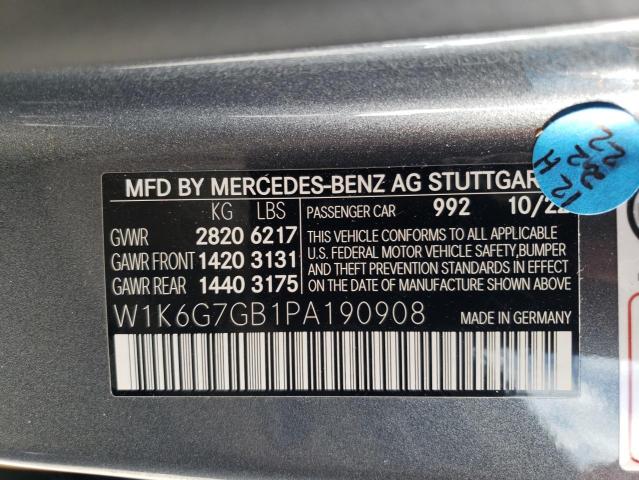 W1K6G7GB1PA190908 Mercedes-Benz S 580 4matic