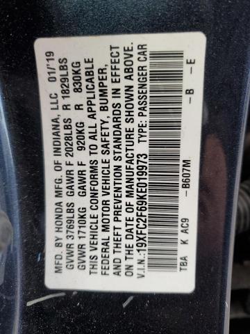 19XFC2F69KE019973 Honda Civic Lx