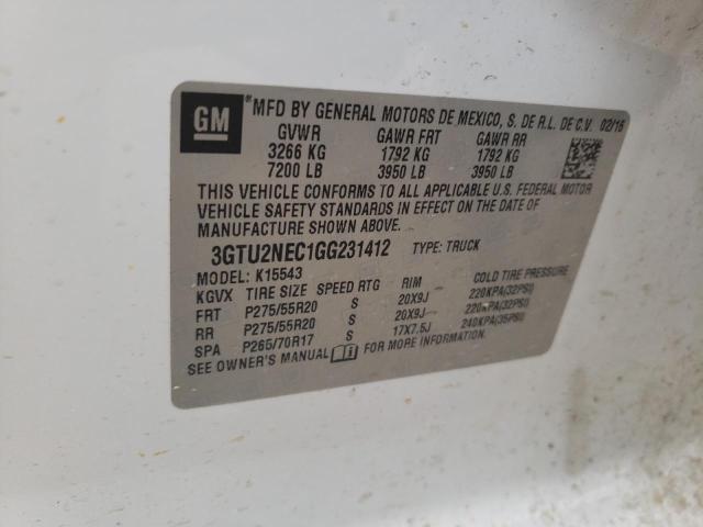 3GTU2NEC1GG231412 GMC Sierra K1500 Slt