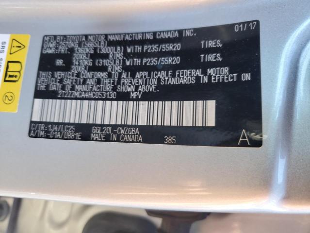 2T2ZZMCA4HC053130 Lexus Rx 350 Base