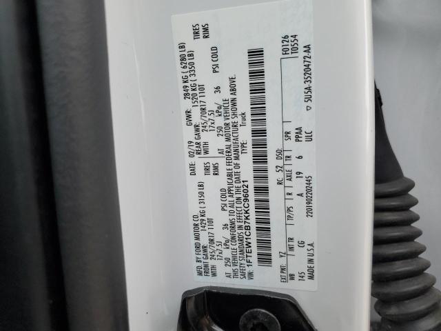 1FTEW1CB7KKC96021 Ford F150 Supercrew