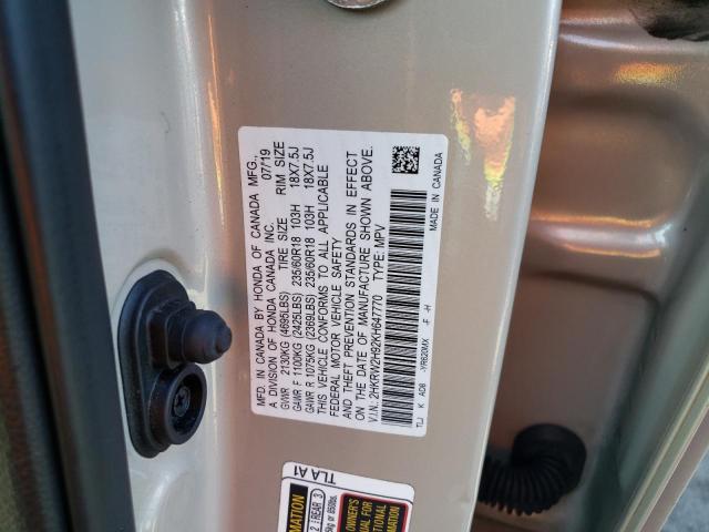 2HKRW2H92KH647770 Honda Cr-v Touring