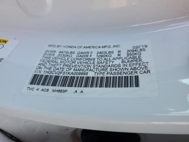 1HGCV2F51KA009995 Honda ACCORD EXL