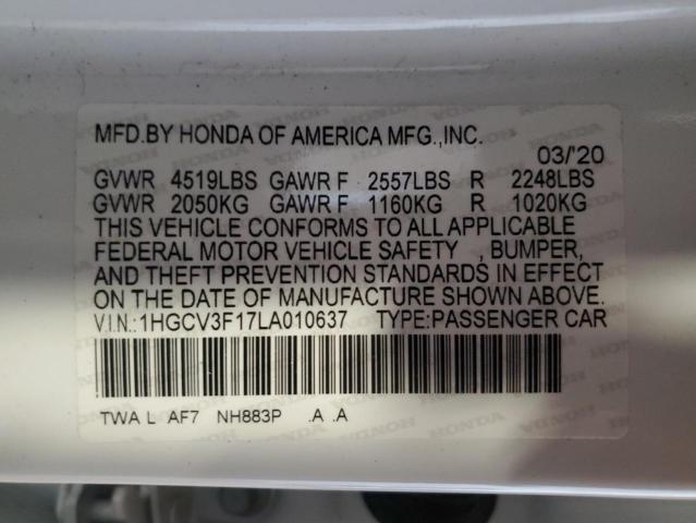 1HGCV3F17LA010637 Honda ACCORD HYBRID