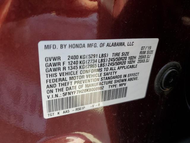 5FNYF7H28KB008982 Honda Passport Sport