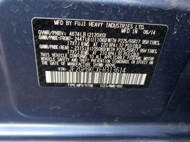 JF2GPBKCXEH313614 Subaru Xv Crosstrek 2.0i Hybrid Touring