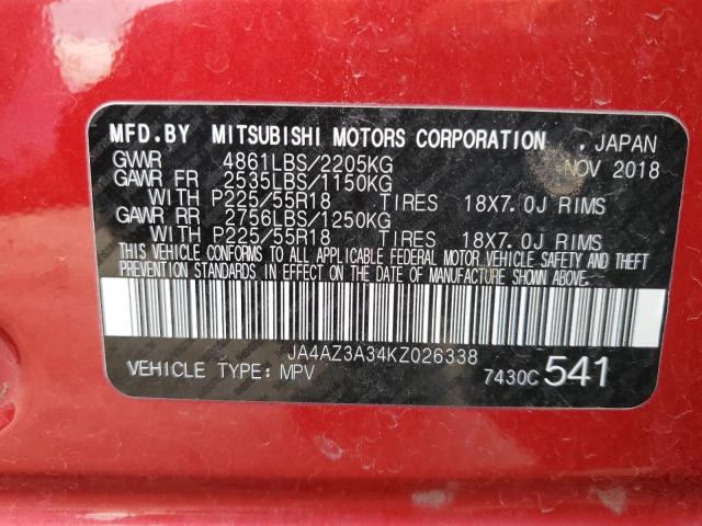 JA4AZ3A34KZ026338 Mitsubishi Outlander Se
