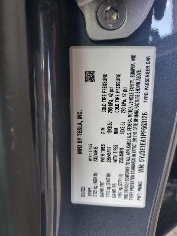 5YJ3E1EA1PF663126 Tesla MODEL 3