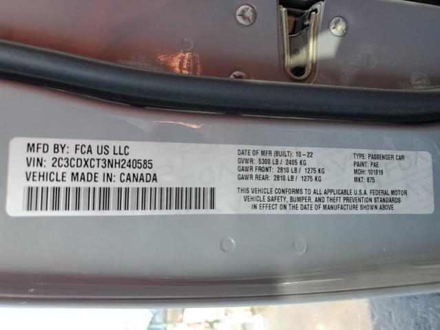 2C3CDXCT3NH240585 Dodge CHARGER R/T