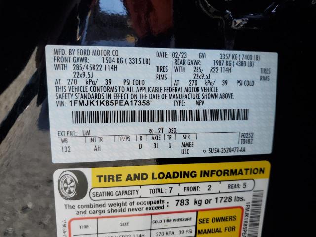 1FMJK1K85PEA17358 Ford Expedition Max Limited