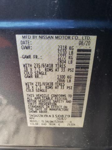 5N1AZ2BJ9LN150879 Nissan MURANO SV