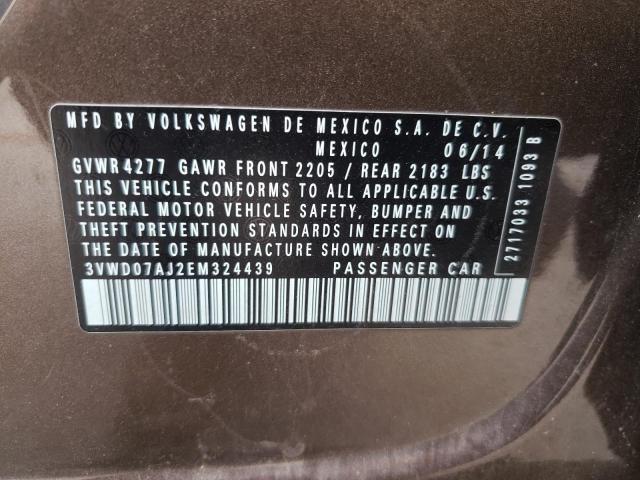 3VWD07AJ2EM324439 Volkswagen JETTA SE