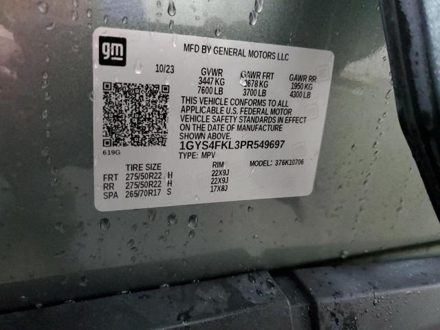 1GYS4FKL3PR549697 Cadillac Escalade Sport
