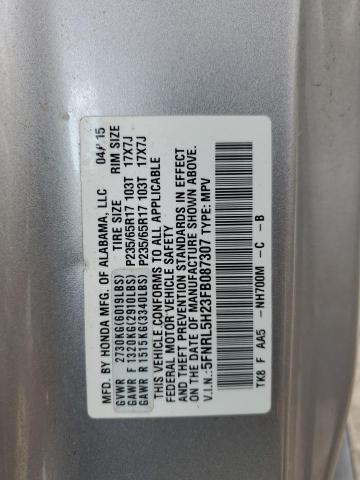 5FNRL5H23FB087307 Honda ODYSSEY LX
