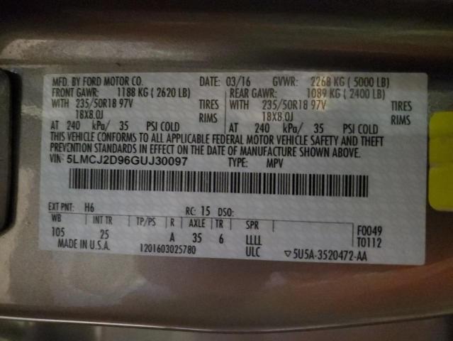 5LMCJ2D96GUJ30097 Lincoln MKC SELECT