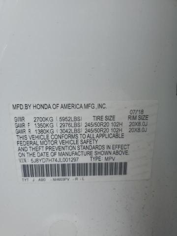 5J8YD7H74JL001297 Acura Mdx Sport Hybrid Advance
