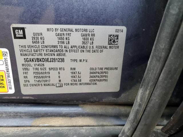 5GAKVBKD9EJ281238 Buick Enclave