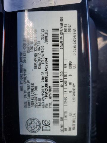 1FMCU9H69LUA02904 Ford ESCAPE SEL